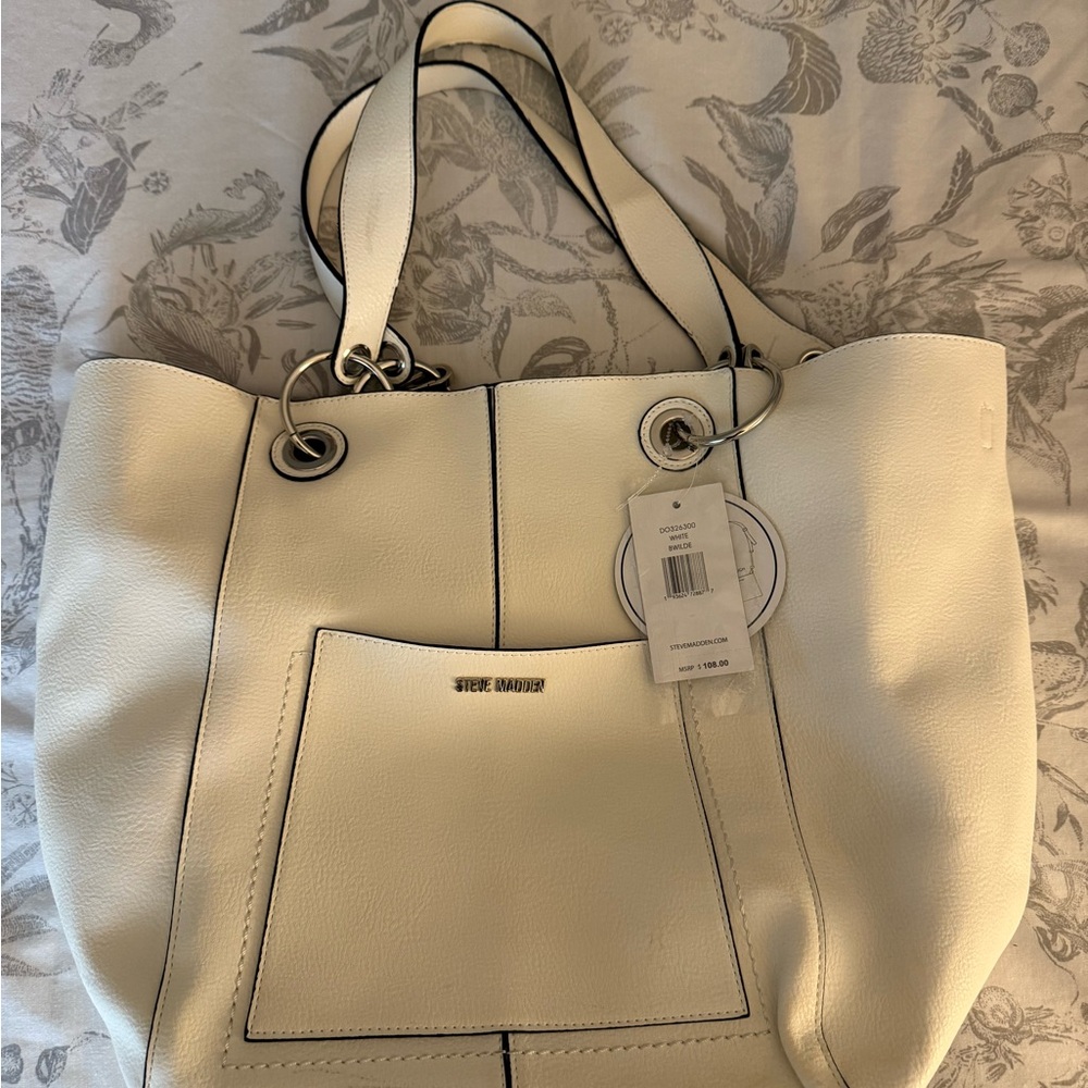 Steve Madden Elegant White Tote